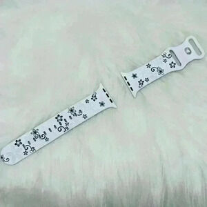 New Floral Design Apple Watch Bands  38mm 40mm 41mm in Black & White